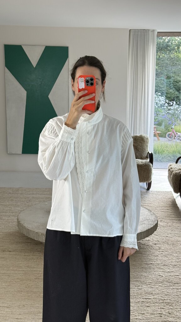 Anne-mi Cloud Ls Shirt - White Sand