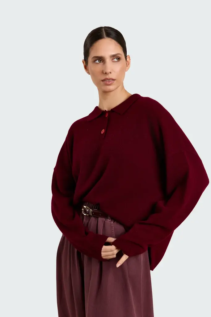 Studio Clique Stacy Polo - Burgundy
