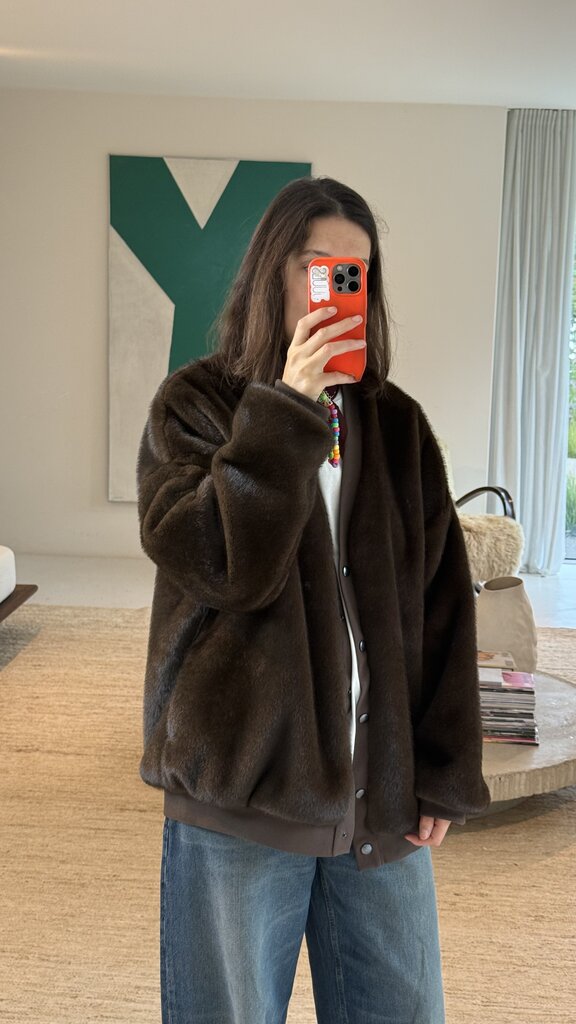 JOHNY Luna Vest - Faux Fur Brown