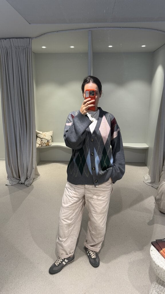 COCO Y MARIA Cardigan - Grey/Blue/Pink