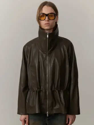 Birgitte Herskind Oscar Leather Jacket - Earth