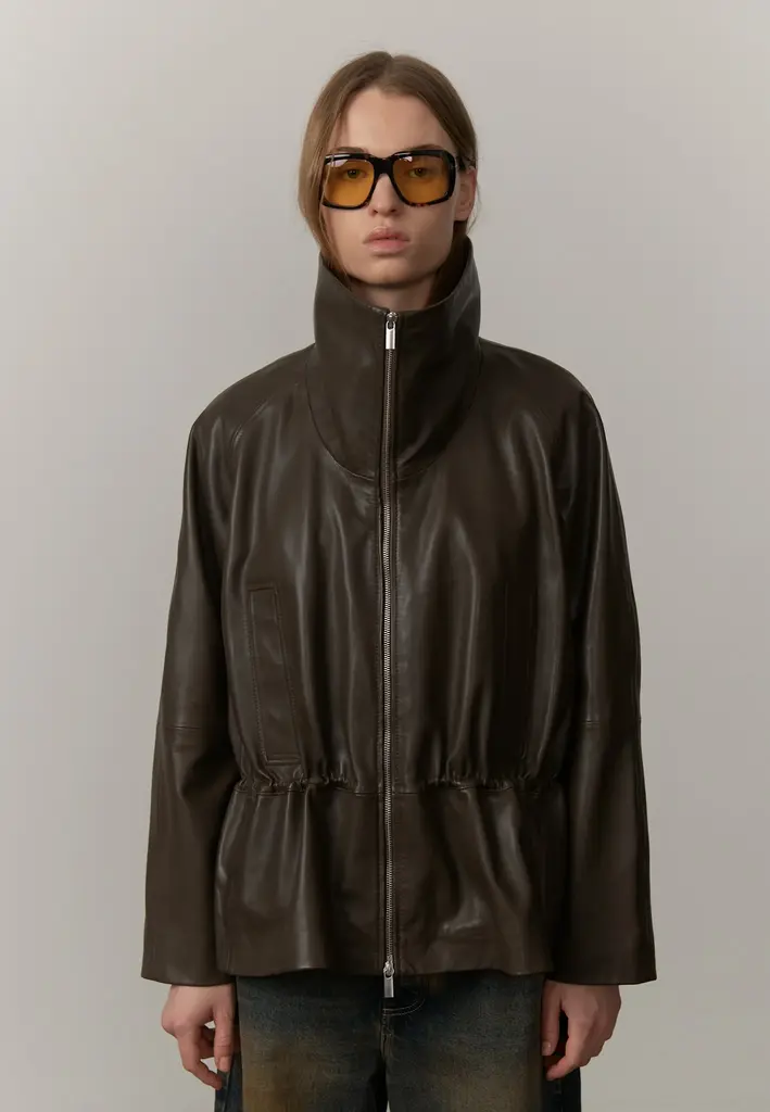 Birgitte Herskind Oscar Leather Jacket - Earth