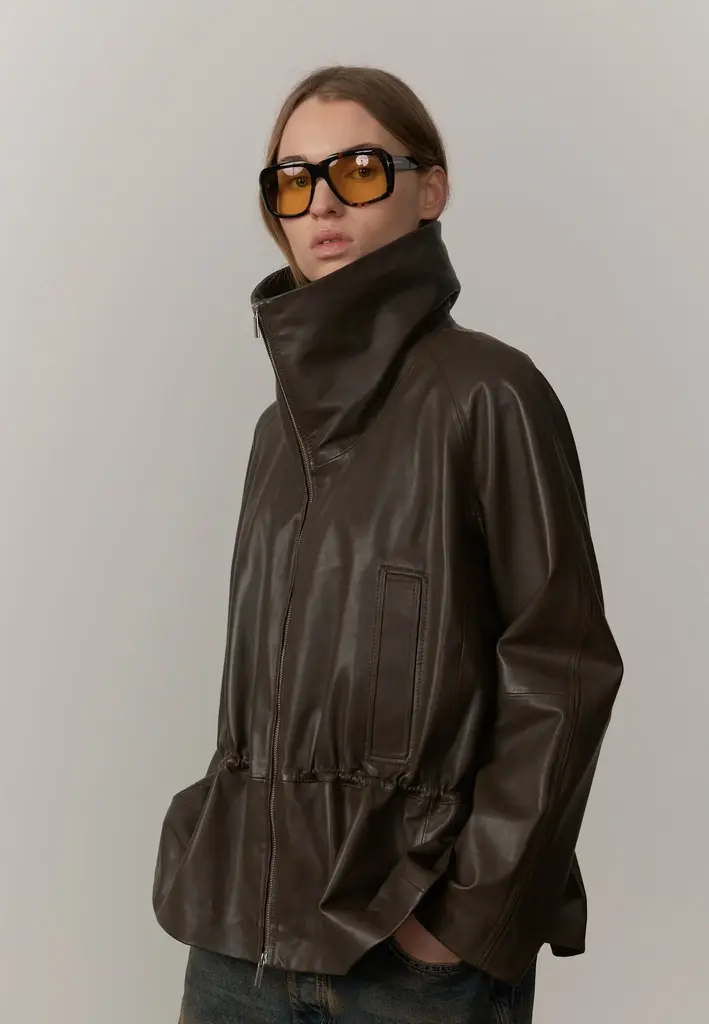 Birgitte Herskind Oscar Leather Jacket - Earth