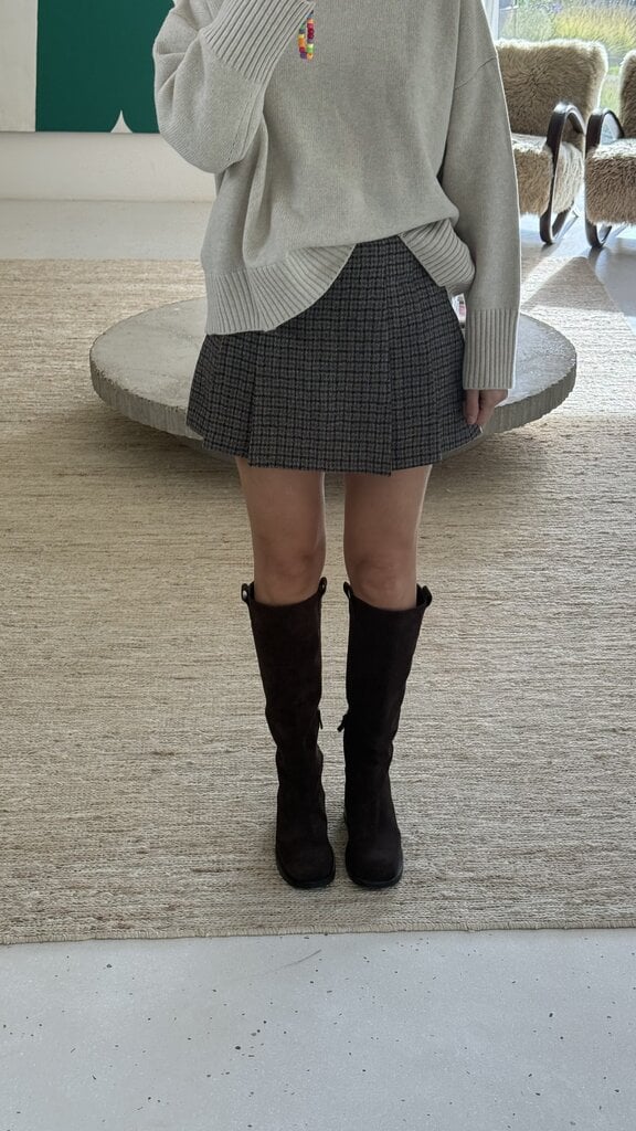 The Garment Balmoral Tennis Skirt - Brown/Black Check