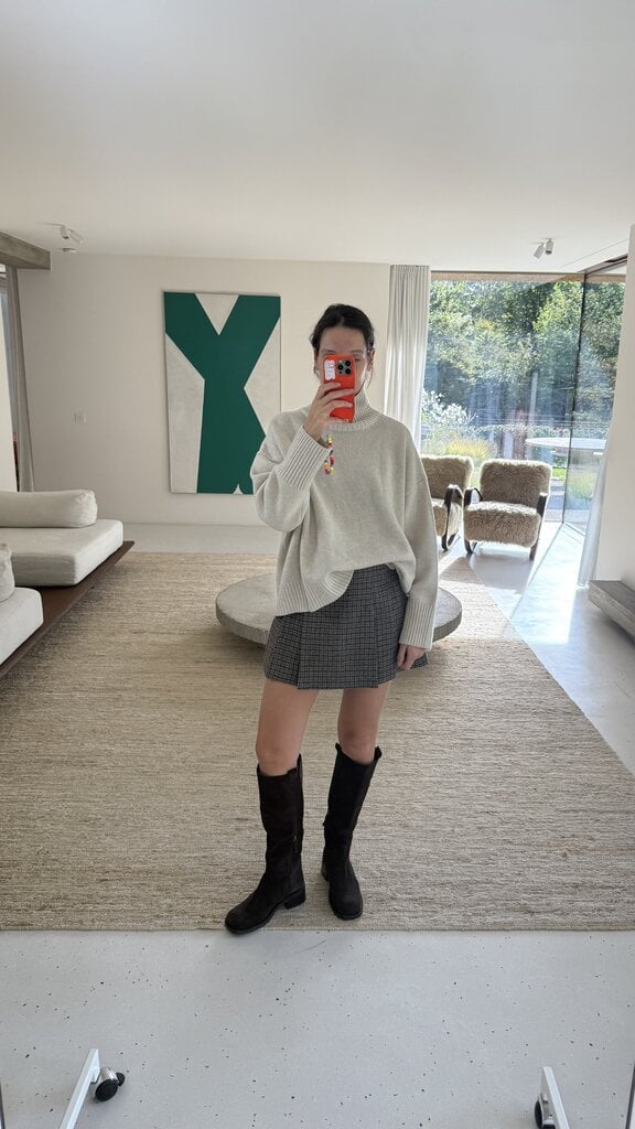 The Garment Balmoral Tennis Skirt - Brown/Black Check