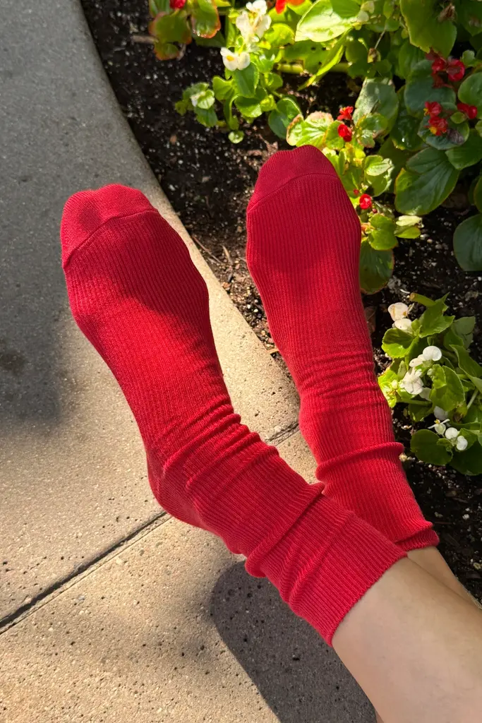 Le Bon Shoppe Trouser Socks - Red Lipstick