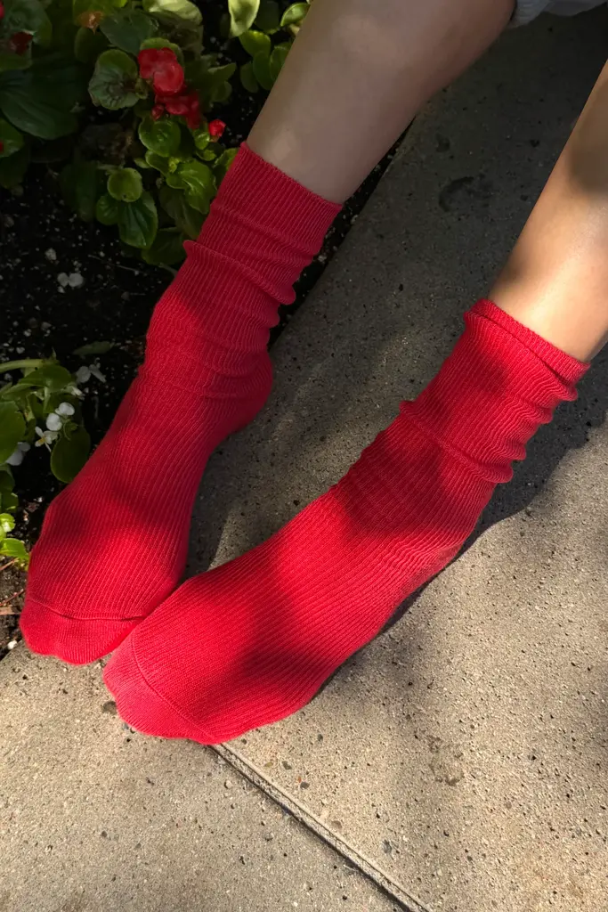Le Bon Shoppe Trouser Socks - Red Lipstick