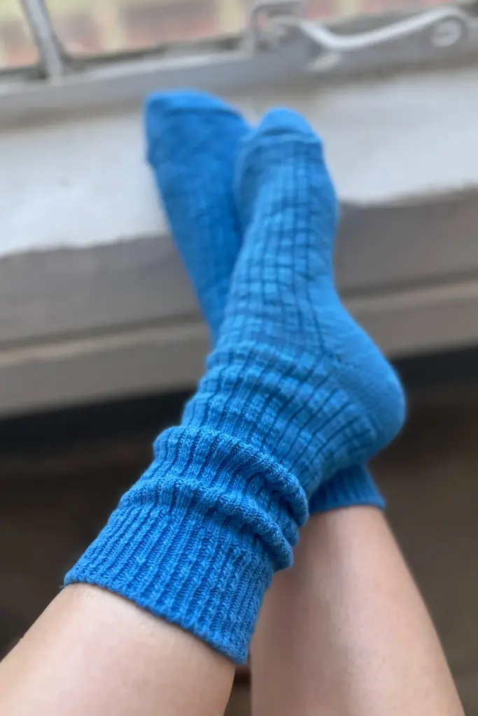 Le Bon Shoppe Cottage Socks - Laguna Blue