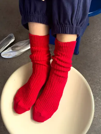 Le Bon Shoppe Cottage Socks - Chili
