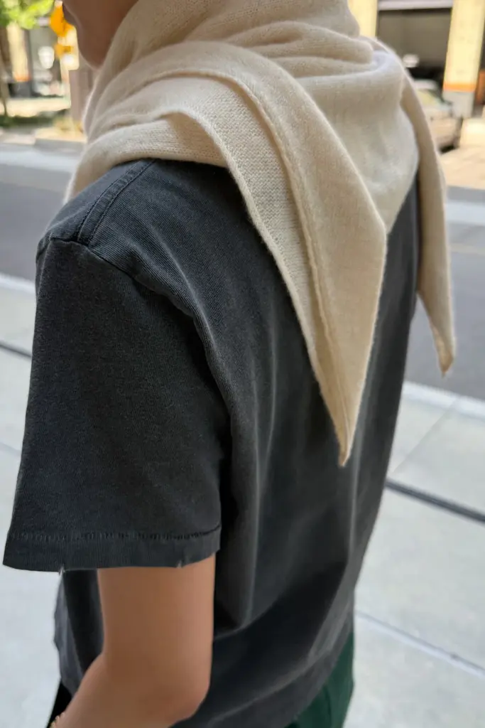 Le Bon Shoppe Cashmere Triangle Shawl - Oatmeal