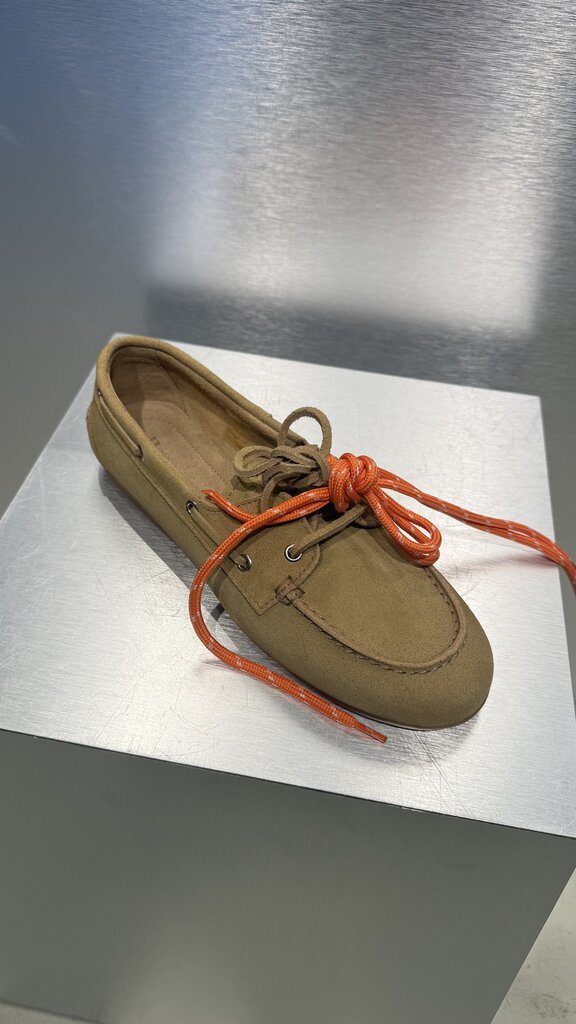 Posa Boat Loafer Brushed Suede - Tan