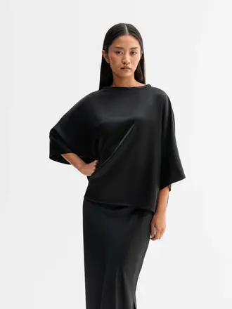 Ahlvar Gallery Tori Satin Tee - Black