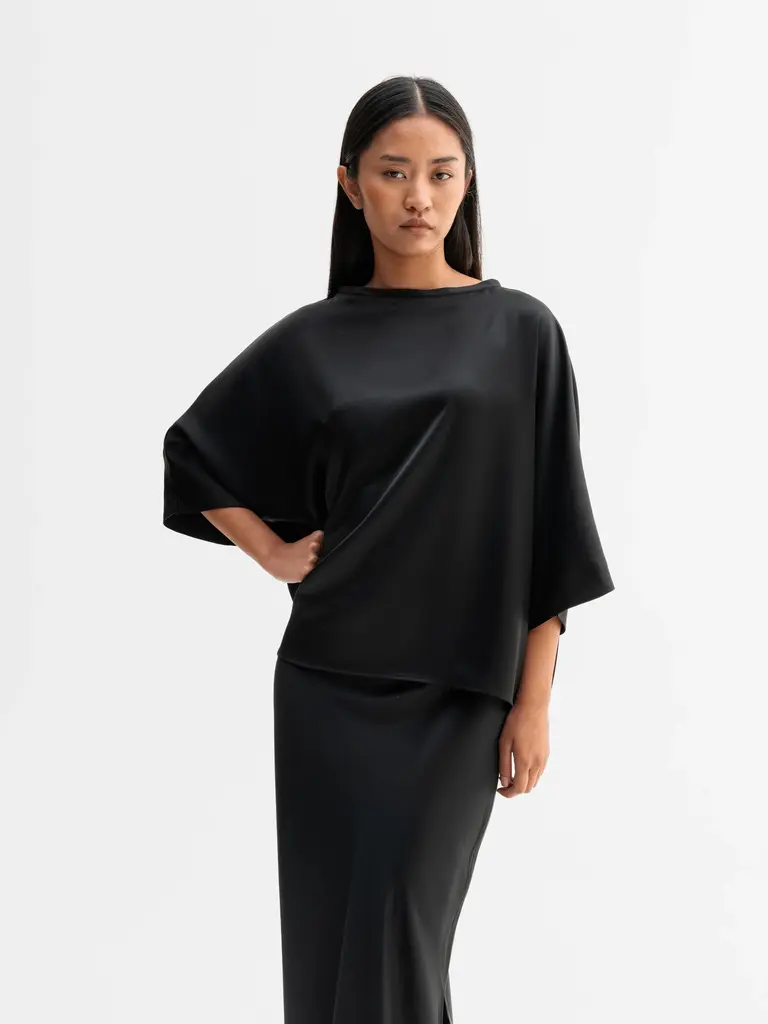 Ahlvar Gallery Tori Satin Tee - Black