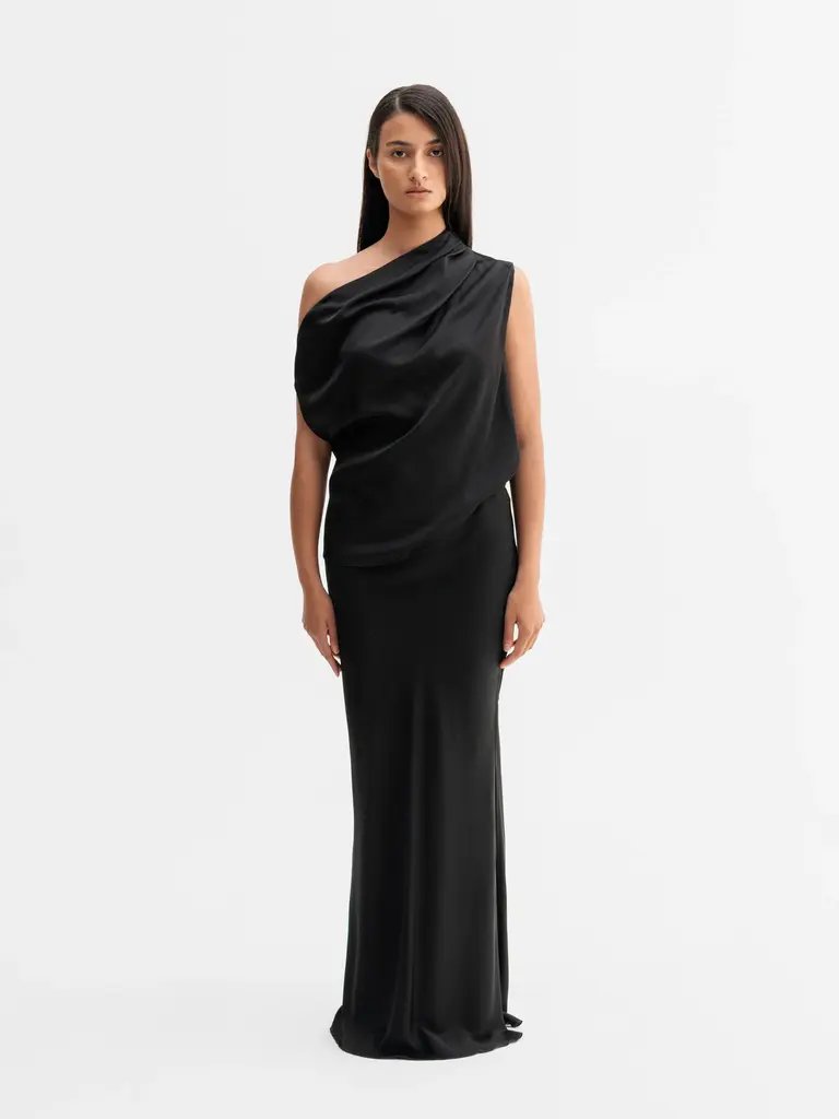 Ahlvar Gallery Lana Silk Tank - Black
