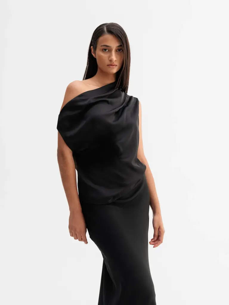 Ahlvar Gallery Lana Silk Tank - Black