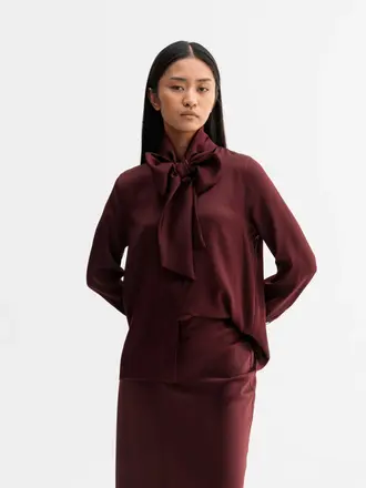 Ahlvar Gallery Miki Blouse - Burgundy