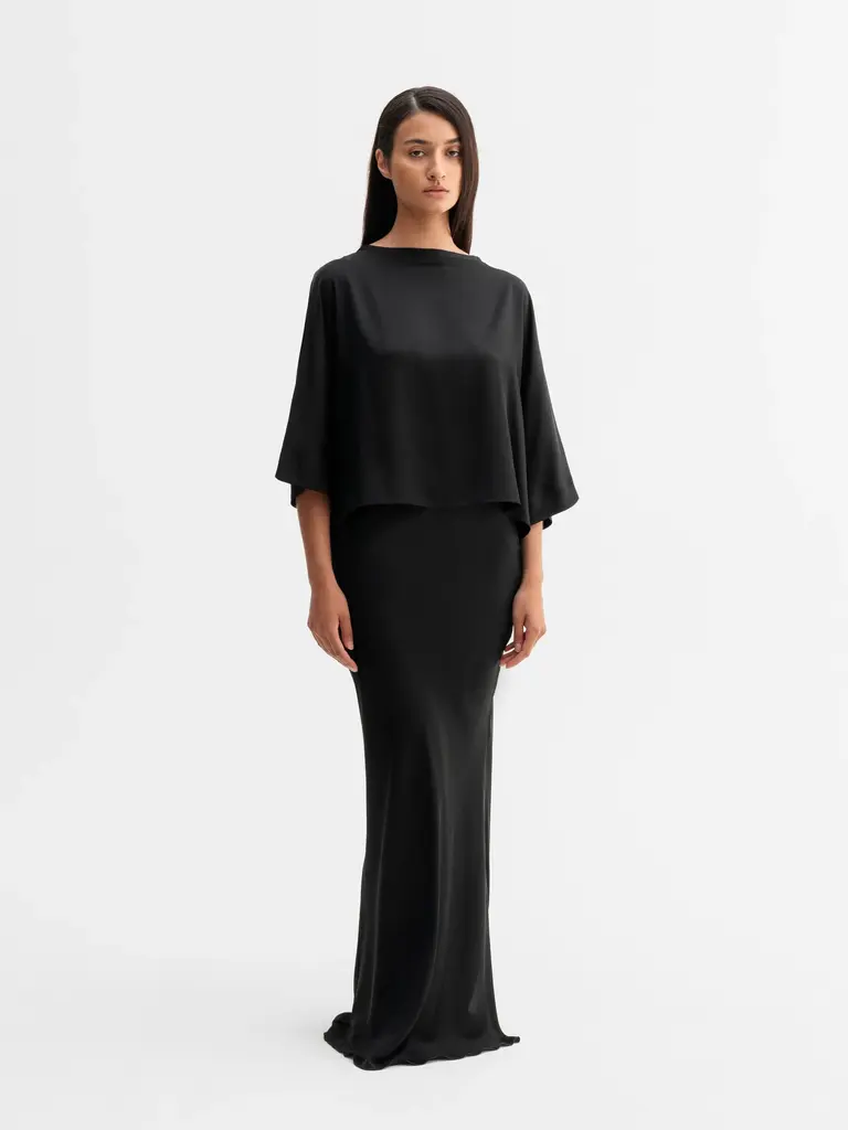 Ahlvar Gallery Thea Silk Tee - Black