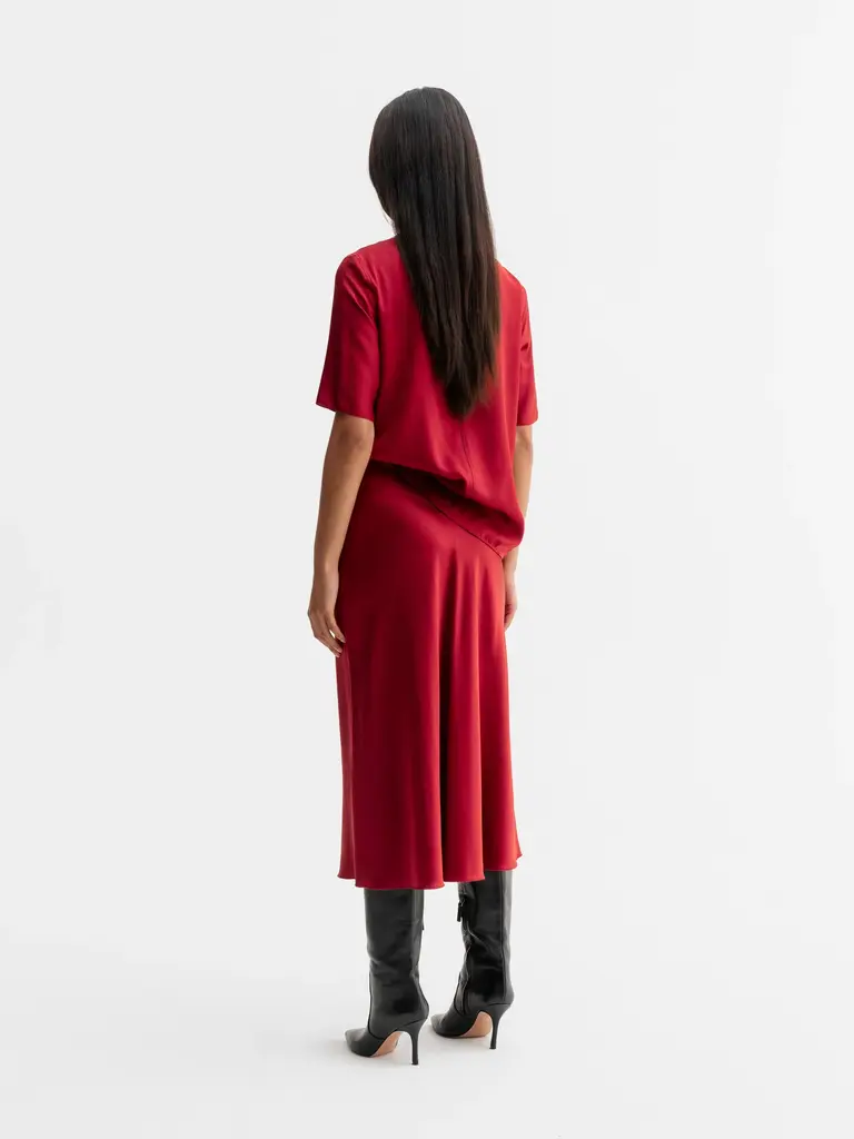 Ahlvar Gallery Yoli Silk Blouse - Dark Red