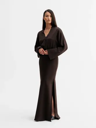 Ahlvar Gallery Niva Dress - Dark Brown