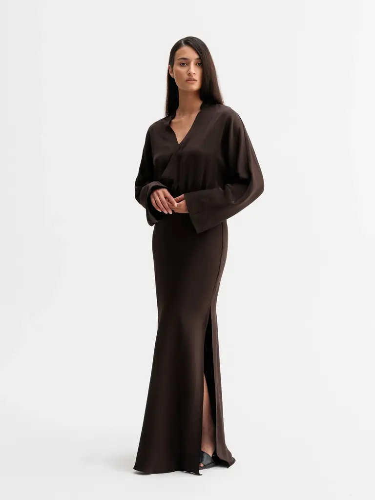 Ahlvar Gallery Niva Dress - Dark Brown