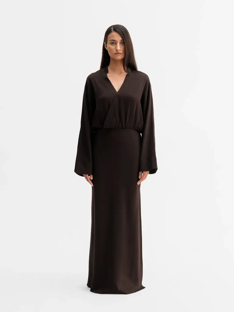 Ahlvar Gallery Niva Dress - Dark Brown