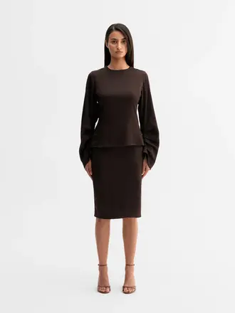 Ahlvar Gallery Dara Blouse - Dark Brown