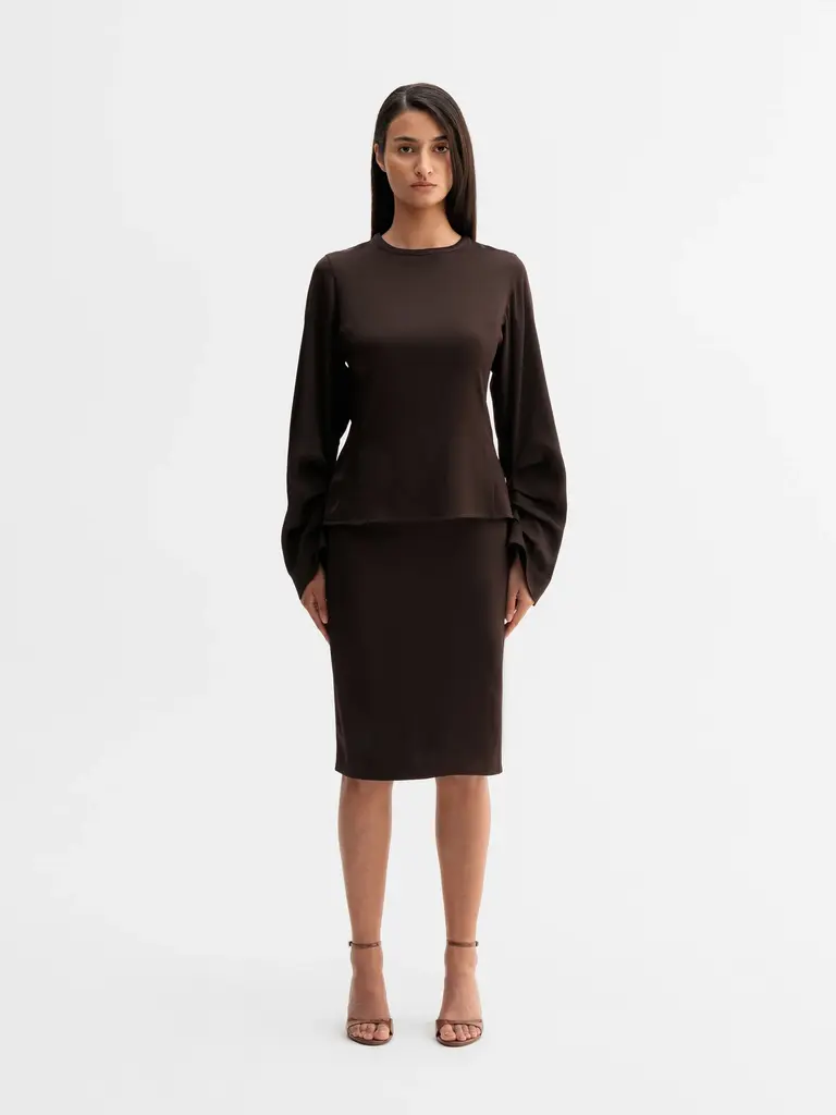 Ahlvar Gallery Dara Blouse - Dark Brown