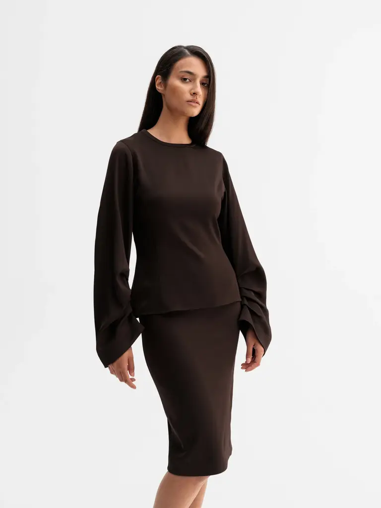 Ahlvar Gallery Dara Blouse - Dark Brown