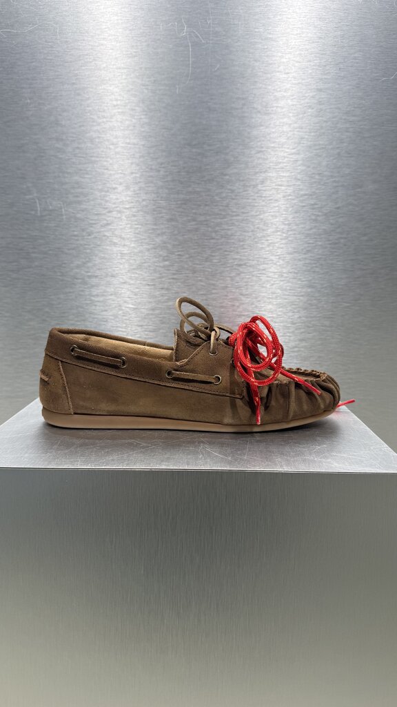 Posa Boat Loafer Wrinkle Suede - Dark Brown