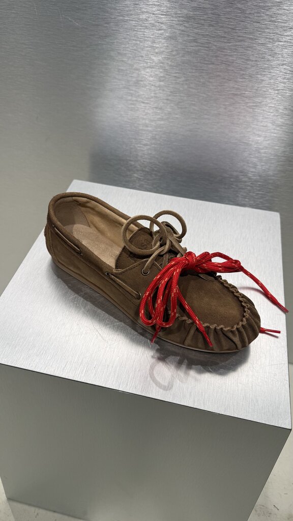 Posa Boat Loafer Wrinkle Suede - Dark Brown