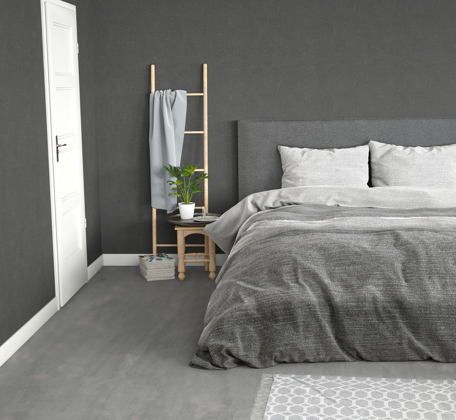 Stone Stripe - Flanel - Grijs Dekbedovertrek