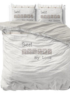 Sleeptime Sweet Dreams Love - Creme Dekbedovertrek
