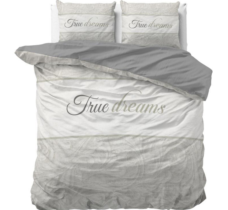 True Dreams 2 - Grijs Dekbedovertrek