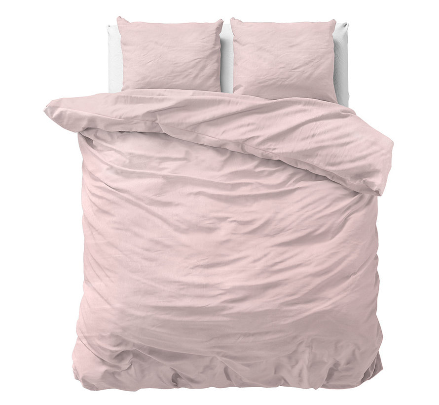 Stone Washed Cotton - Roze Dekbedovertrek