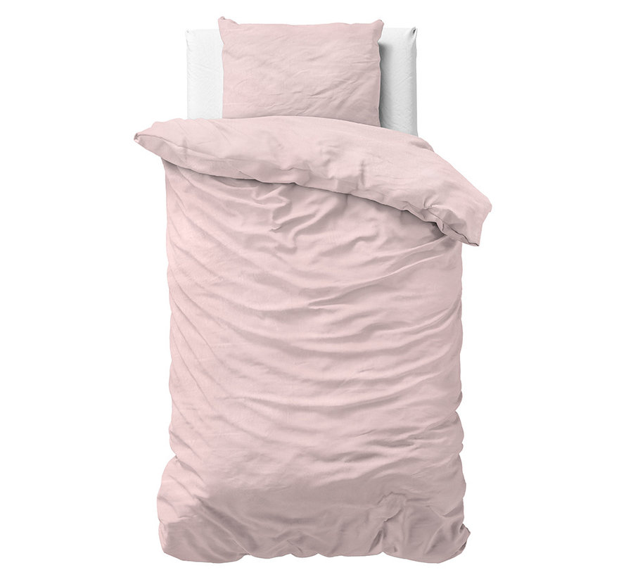 Stone Washed Cotton - Roze Dekbedovertrek