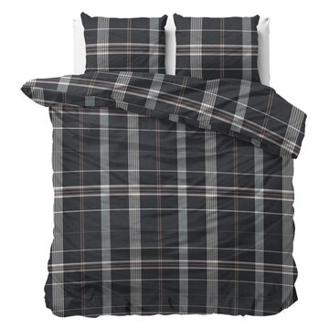 Dreamhouse Bedding Bruce - Flanel - Grijs/Taupe Dekbedovertrek
