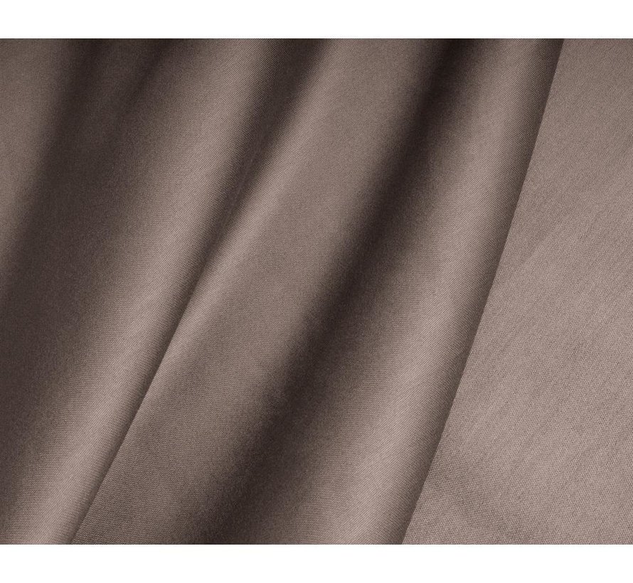 Hoeslaken Katoen-Satijn - Taupe