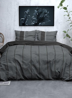Sleeptime Kees - Flanel - Antraciet Dekbedovertrek