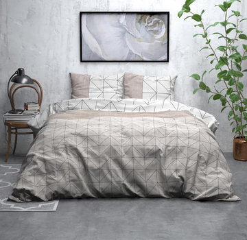 Sleeptime Gino - Flanel - Taupe Dekbedovertrek