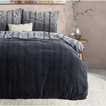 Dreamhouse Bedding Dante - Flanel - Antraciet Dekbedovertrek