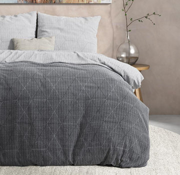 Dreamhouse Bedding Quinn - Flanel - Antraciet Dekbedovertrek