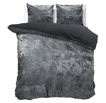 Dreamhouse Crushed Velvet - Volcanic Antraciet Dekbedovertrek