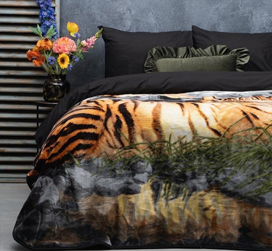 Deken Embossed - Tiger King - Multi