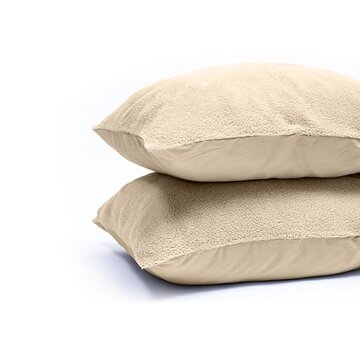 Sleeptime 2-Pack: Kussenslopen - Teddy - Taupe