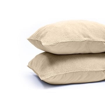 Sleeptime 2-Pack: Kussenslopen - Teddy - Taupe
