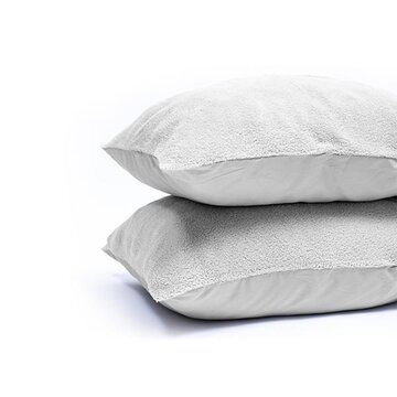 Sleeptime 2-Pack: Kussenslopen - Teddy - Grijs