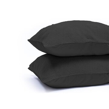 Sleeptime 2-Pack: Kussenslopen - Teddy - Antraciet