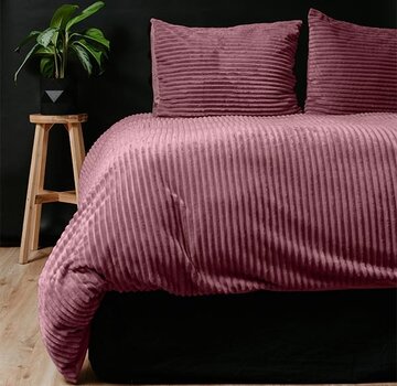 Sleeptime Rib Teddy - Oud Roze Dekbedovertrek