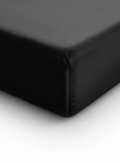 Primaviera Deluxe Hoeslaken Katoen-Satijn - Zwart