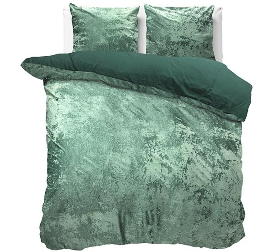 Crushed Velvet - Fles Groen Dekbedovertrek